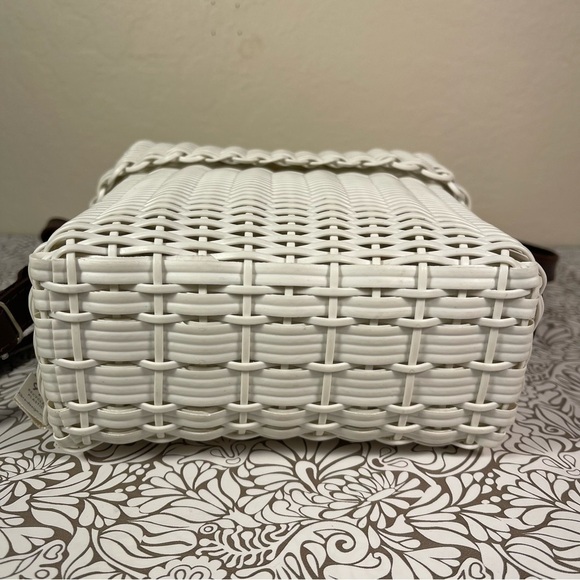 Fibra by Lamulticolor recycled white plastic and leather shoulder bag - Picture 6 of 13